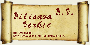 Milisava Verkić vizit kartica